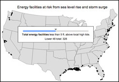 Sea Level Rise Threatens 100's of U.S. Energy Facilities